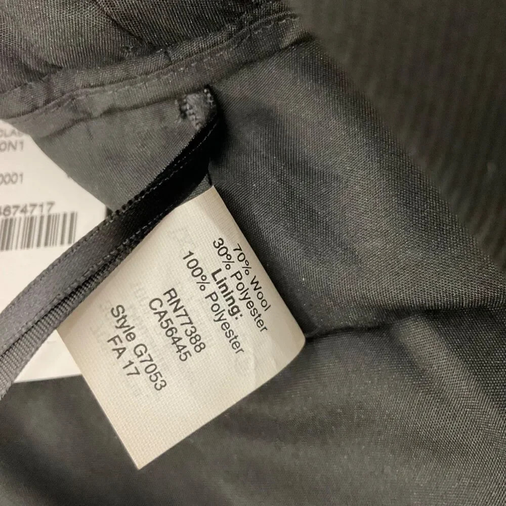 NWT J. Crew Women's Size 8 Gray 70% Wool Lined Back Slit Career Office New
